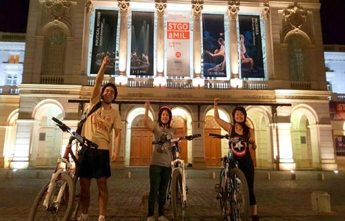 City Bike Tour at night Santiago - Huaso Tours