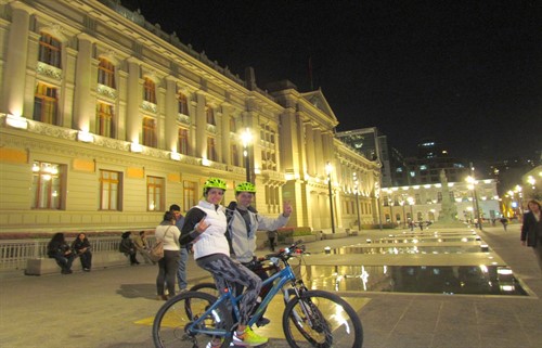 Santiago Chile Bike tour by night